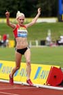 Calli Thackery wins the under-20s 3000 metres, 2012 Samsung Diamond League, Birmingham.